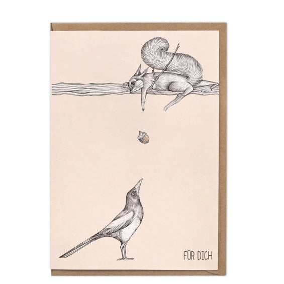 „Fur dich“- Blank Greeting card (For you)