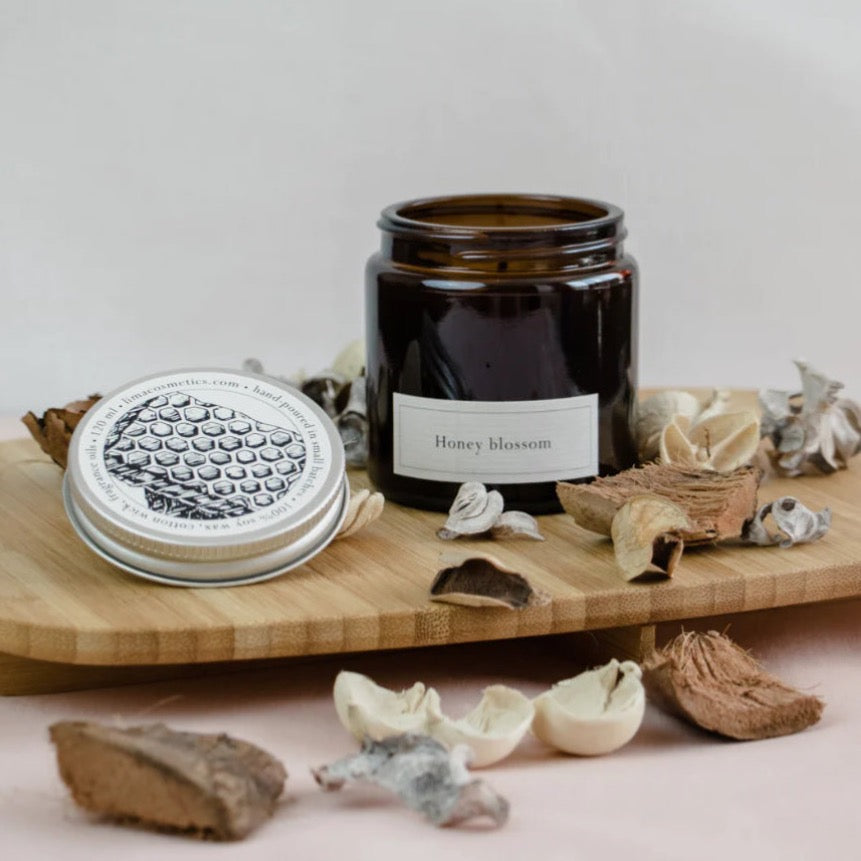 Honey blossom soy wax ARTISAN natural candle -hand poured in small batches