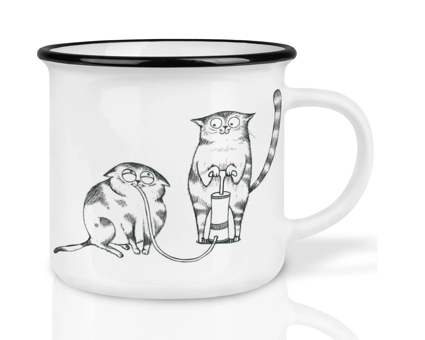 High quality ceramic mug- Helium Cats