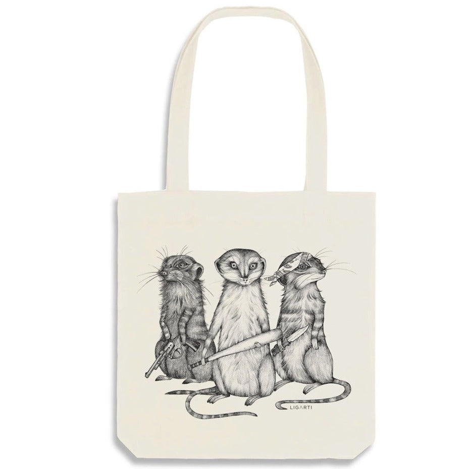 Bolsa de yute – meros gatos – algodón RECICLADO.