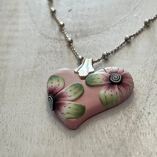 Mini Heart ¨Enchanted Garden¨ - Sterling Silver 925 necklace by Stephanie Fraselle - Artisan Jewellery Design