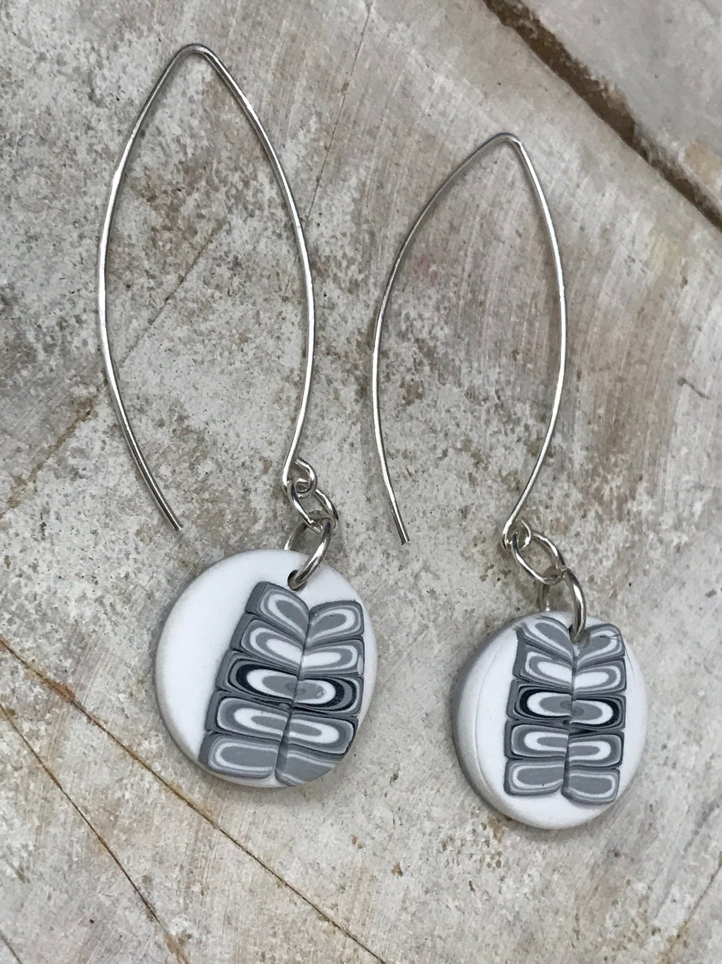 “White Botanics ” 925 STERLING SILVER - handmade Earring drops - by Stephanie Fraselle - Artisan Jewellery Design