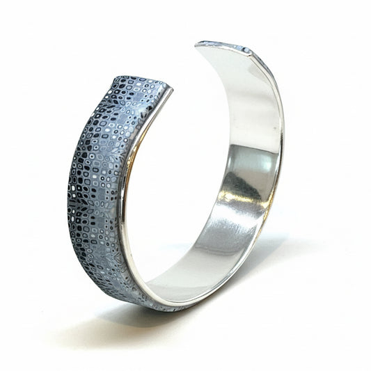 Blue denim|Bracelet cuff|Slim