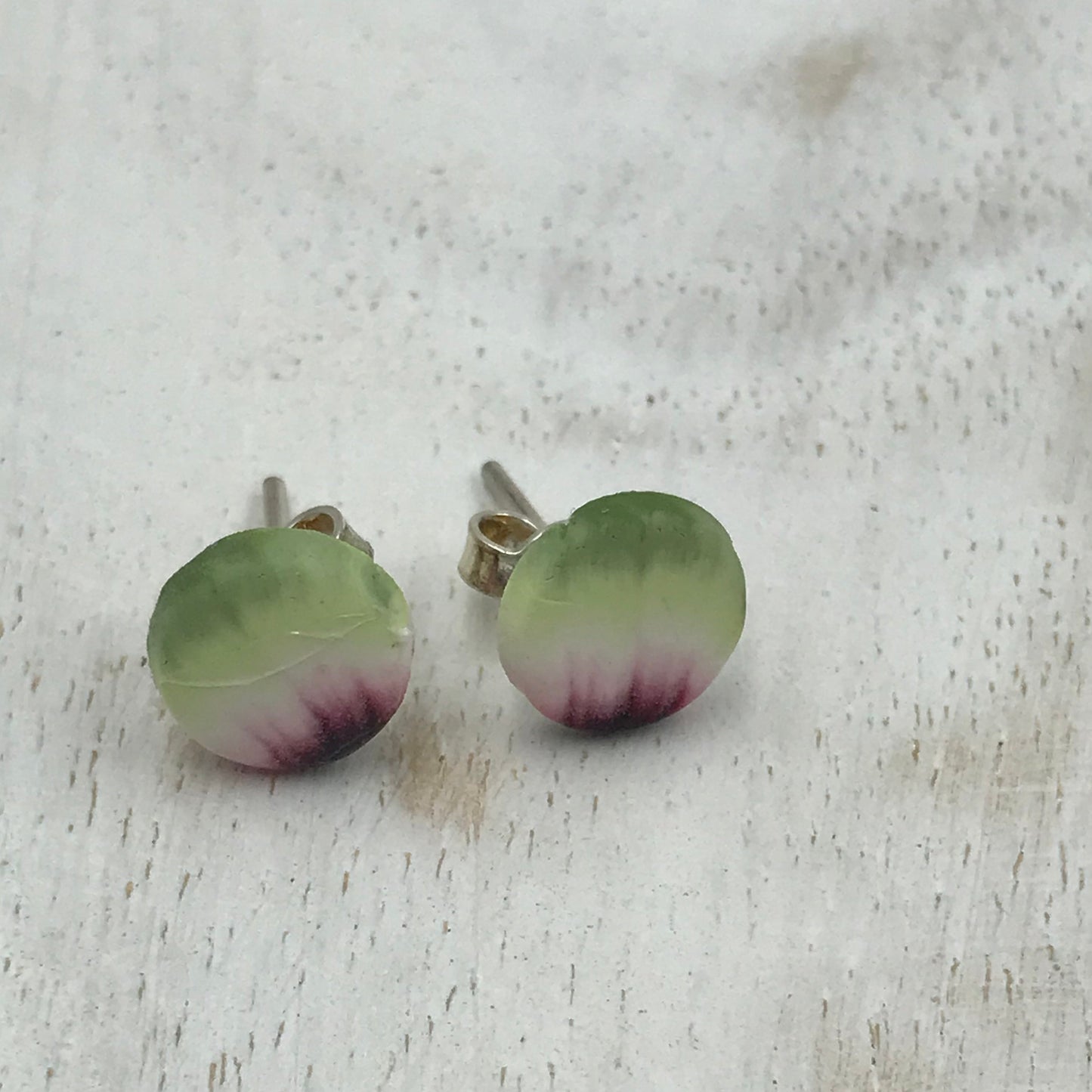 “Enchanted garden” 925 STERLING SILVER - handmade Earring studs - by Stephanie Fraselle - Artisan Jewellery Design