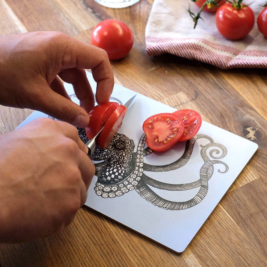 Wooden Breakfast Board- Octopus