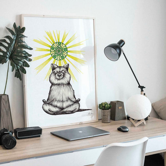 Impresión artística premium: Oso de yoga