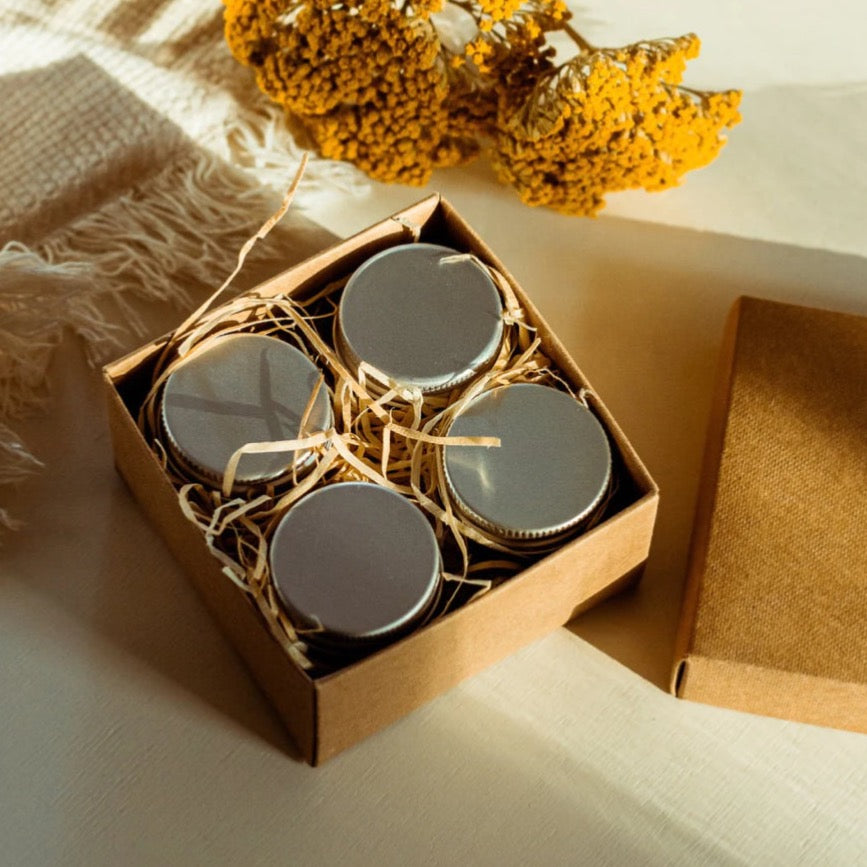 PETITE Candle box - discovery set - soy wax ARTISAN natural candles -hand poured in small batches