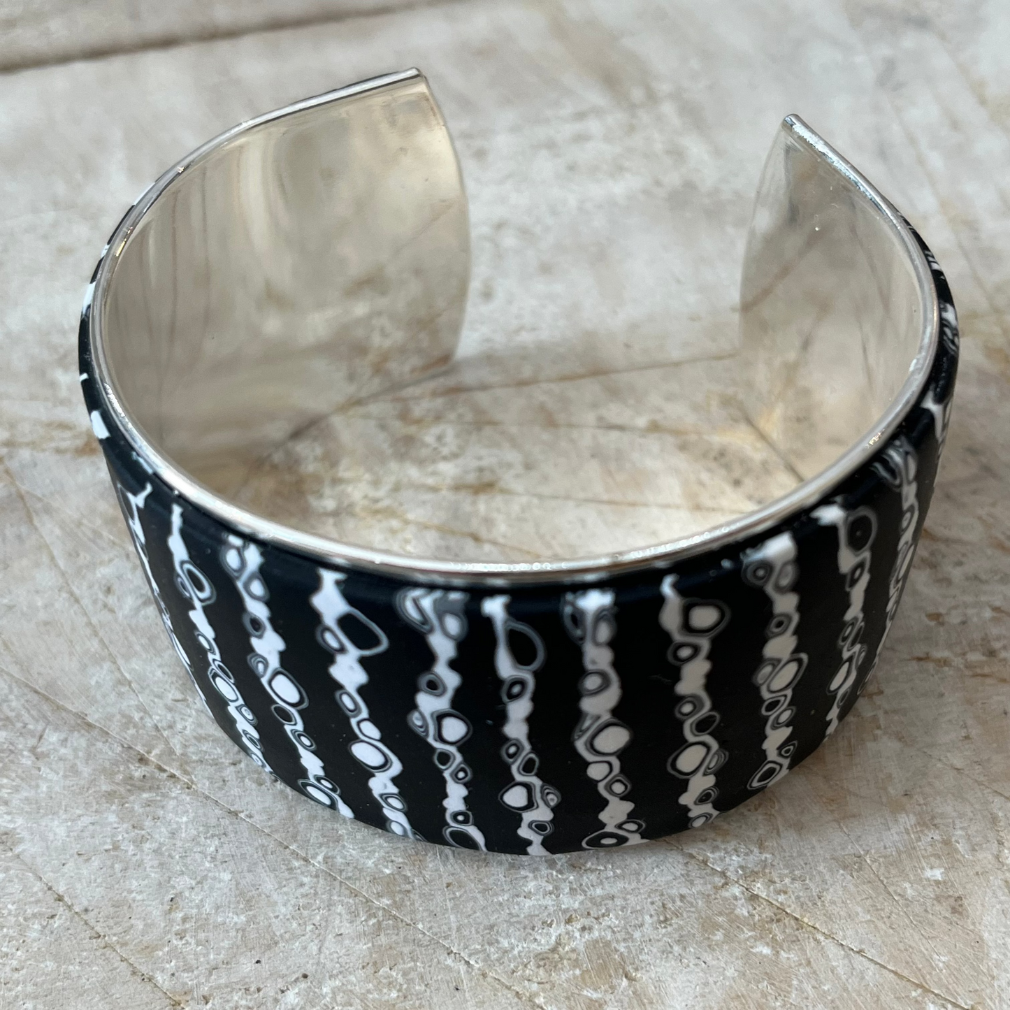 “Monochrome ” Bracelet cuff by Stephanie Fraselle - Artisan Jewellery Design