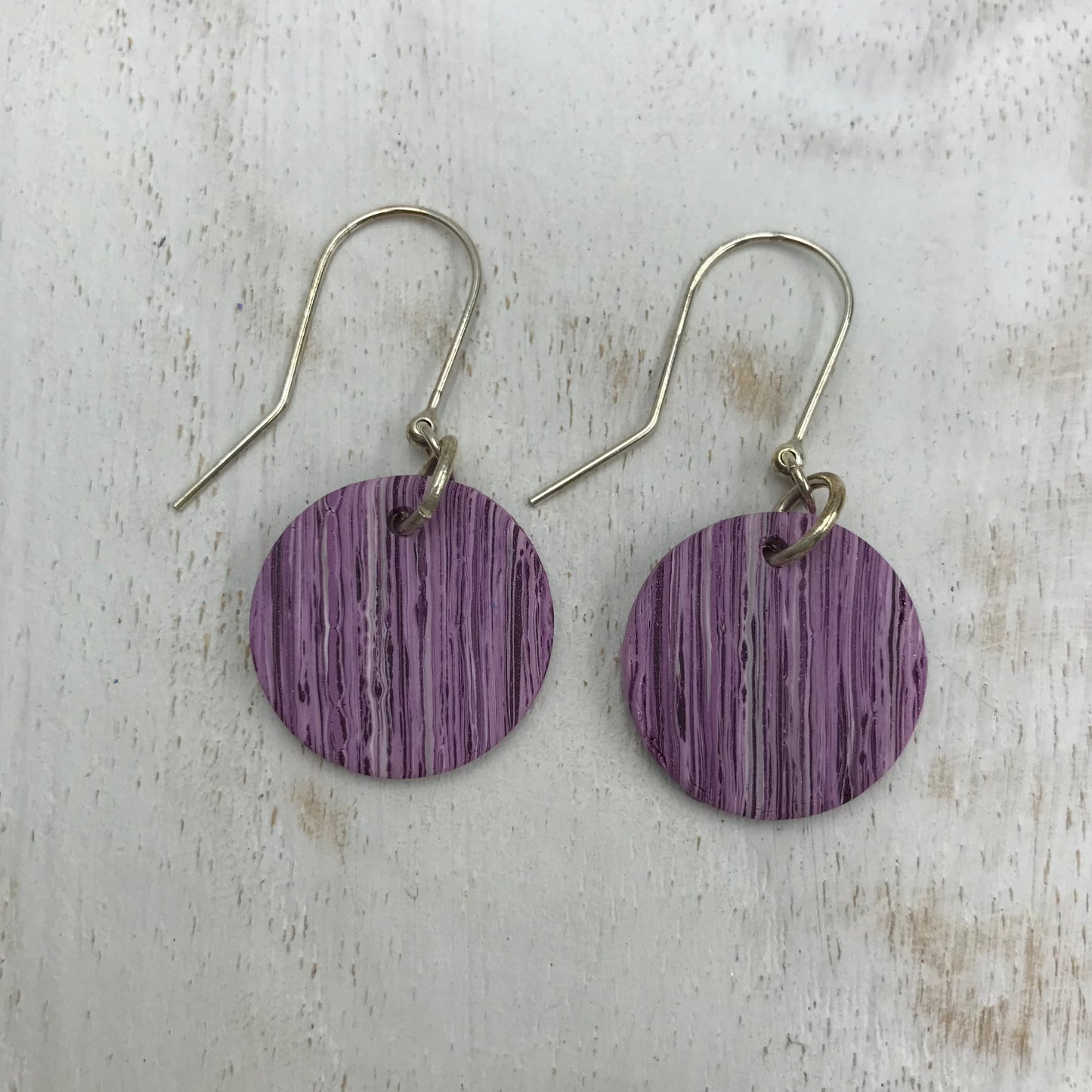 “Purple vibes” 925 STERLING SILVER - handmade Earring drops - by Stephanie Fraselle - Artisan Jewellery Design
