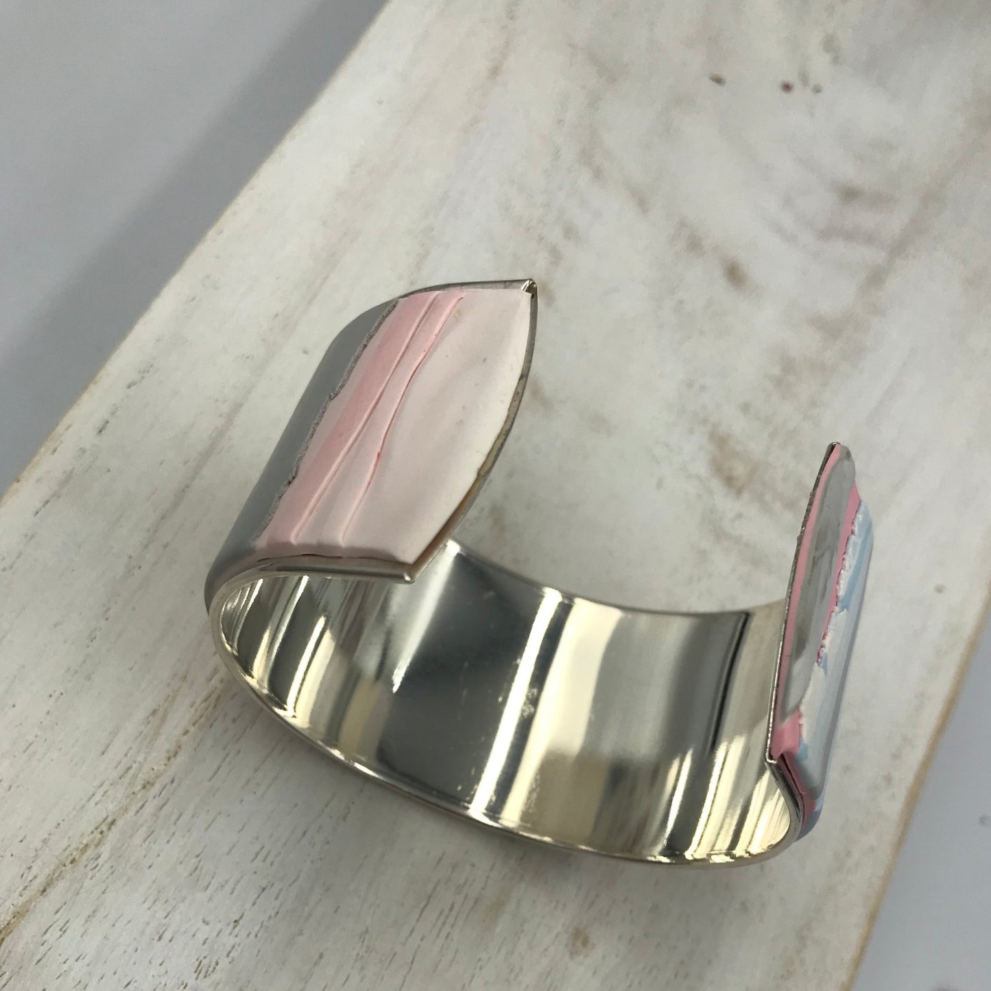 “Pastel Hues” Bracelet cuff by Stephanie Fraselle - Artisan Jewellery Design