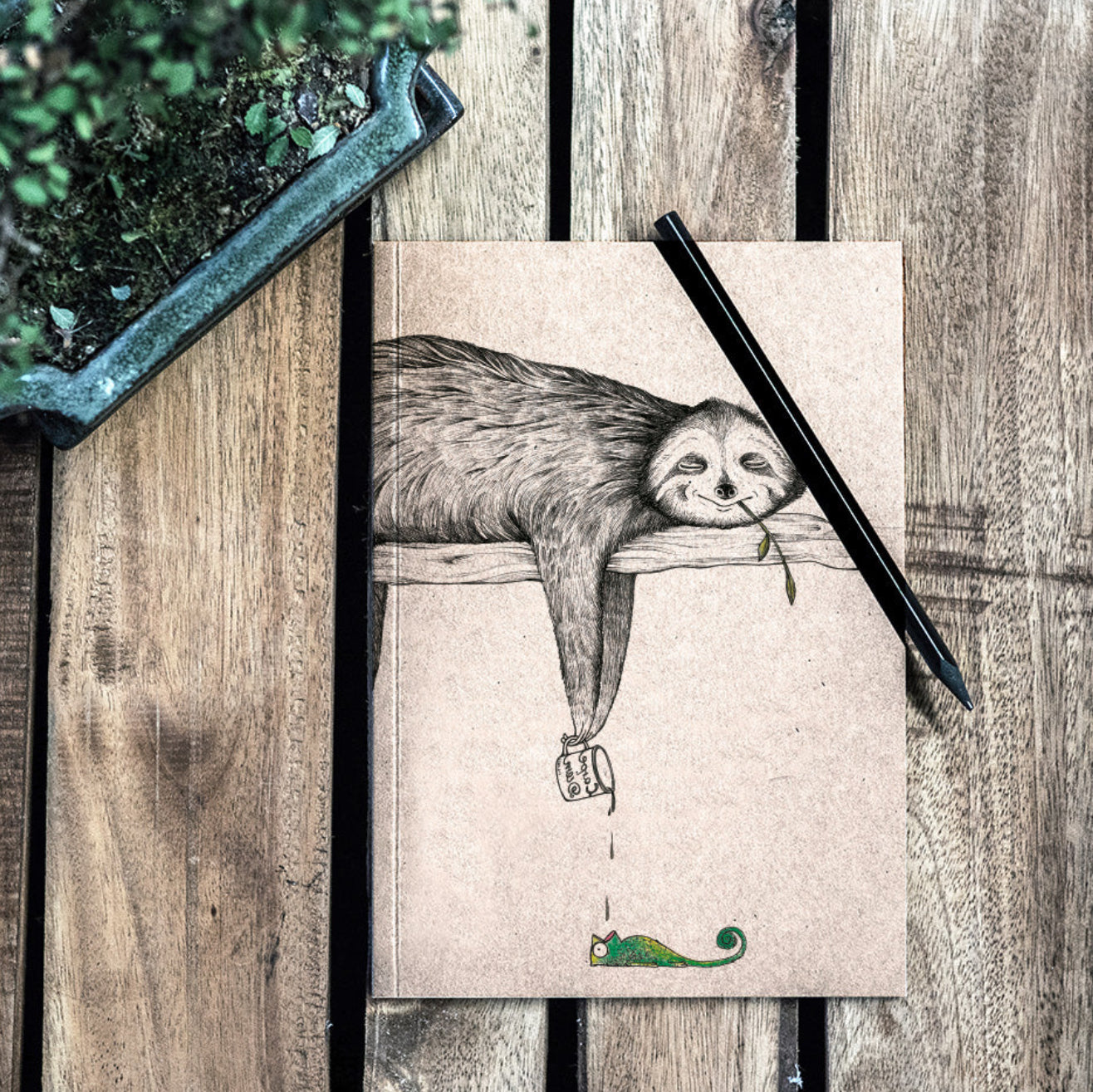 Cuaderno - El perezoso - PAPEL RECICLADO