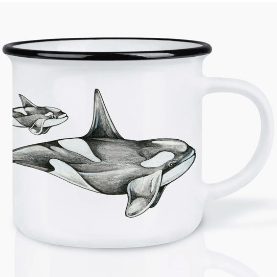 Ceramic Mug - Mother Orca with her little calf