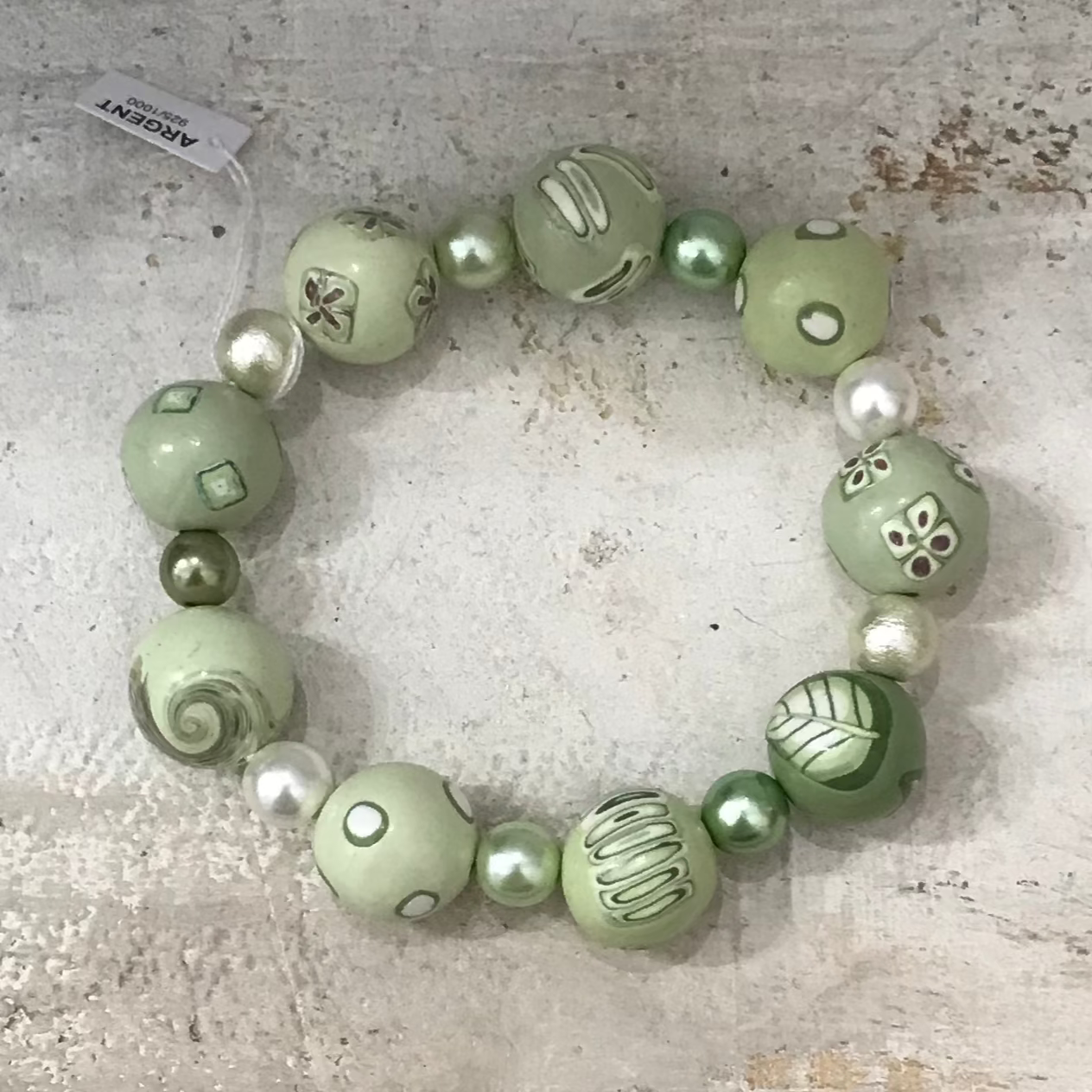 “ Laurisilva” Beaded Bracelet by Stephanie Fraselle - Artisan Jewellery Design