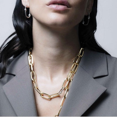 Short Geometrics links necklace