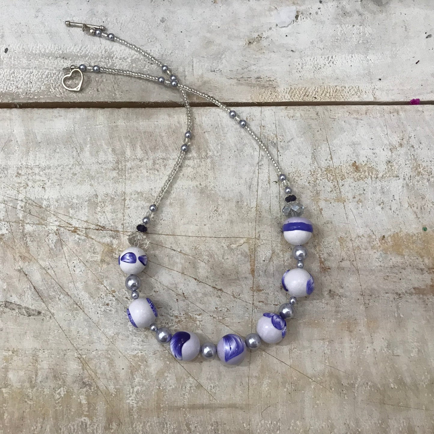 ¨Nerea” beaded Empress necklace by Stephanie Fraselle - Artisan Jewellery Design