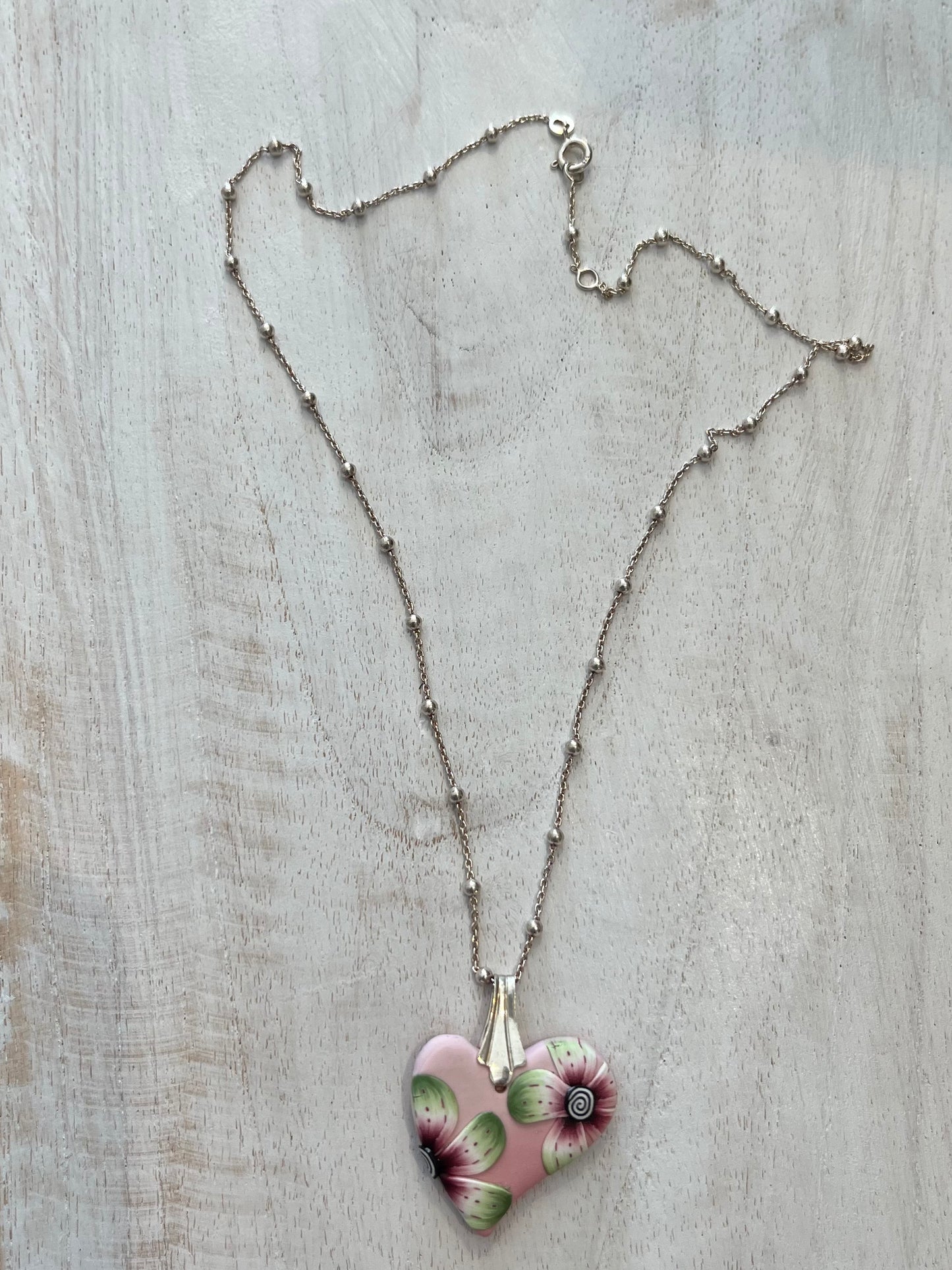 Mini Heart ¨Enchanted Garden¨ - Sterling Silver 925 necklace by Stephanie Fraselle - Artisan Jewellery Design