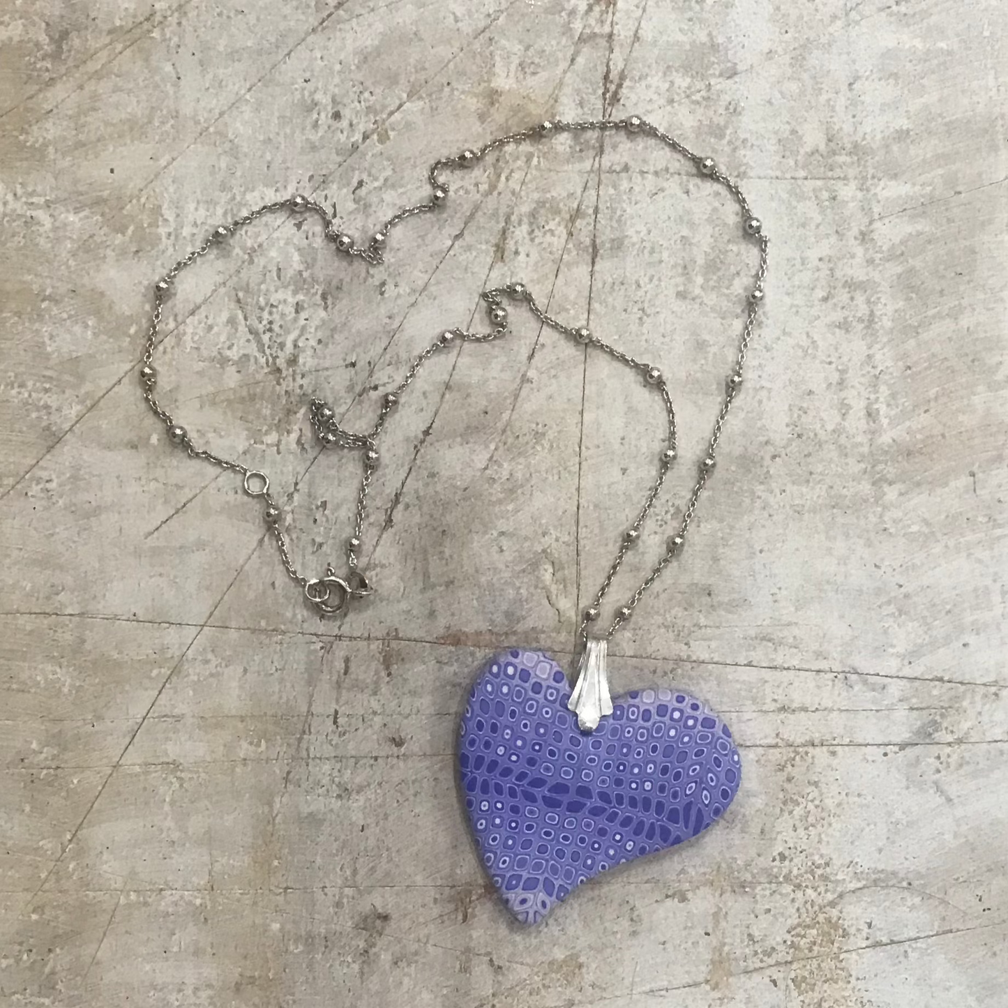 “Nerea” Heart pendant - Sterling Silver 925 necklace by Stephanie Fraselle - Artisan Jewellery Design