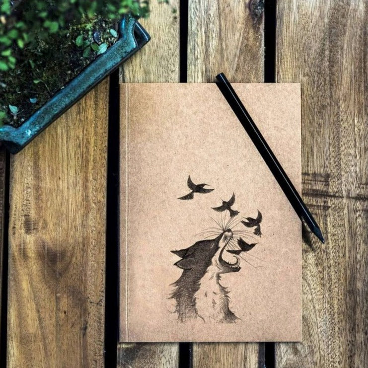 Notebook - FOX and the crows - RECYCLED PAPER