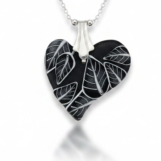 Mini-Herz „Enchanted Garden“ – Halskette aus 925er Sterlingsilber von Stephanie Fraselle – Kunstvolles Schmuckdesign