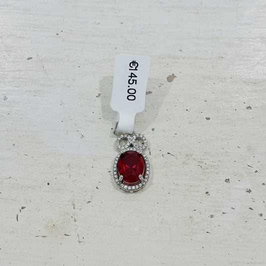 Solid 925 Sterling Silver | 2 Carat AAA Grade Ruby & White Topaz - Special Price