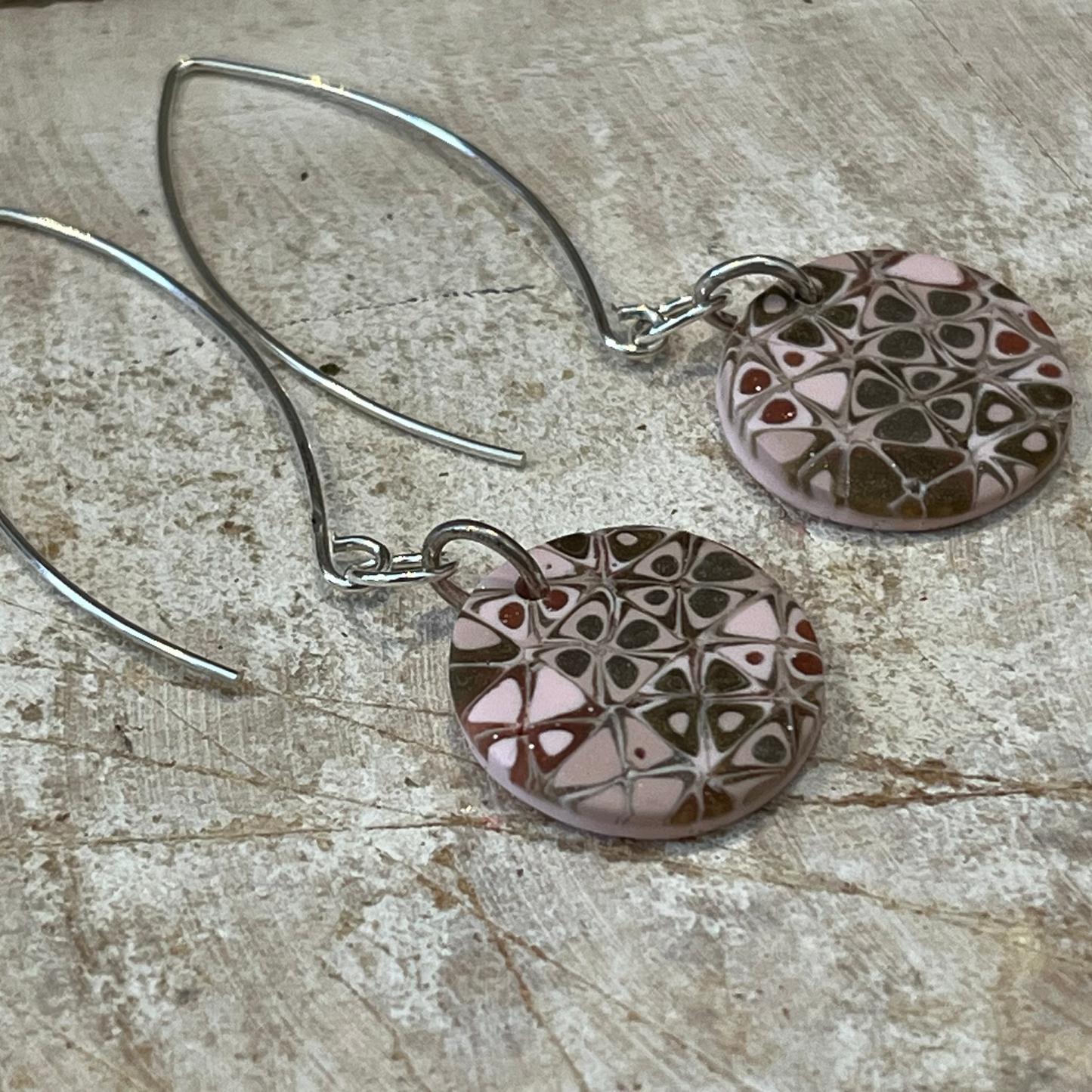 “Gilded Rose ”Collection 925 STERLING SILVER - handmade Earring drops - by Stephanie Fraselle - Artisan Jewellery Design