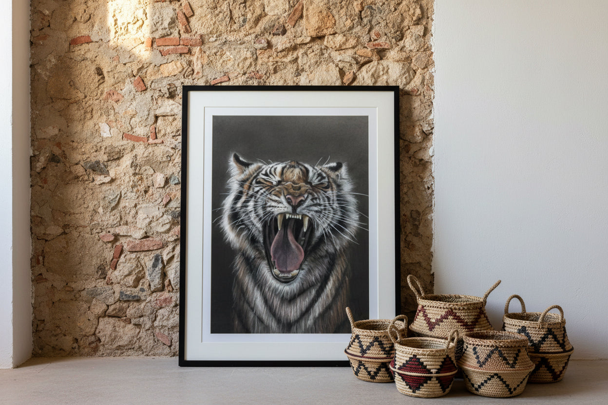 IMPRESIONES DE EDICIÓN LIMITADA - Lechuza común en color - Bellas artes Giclée