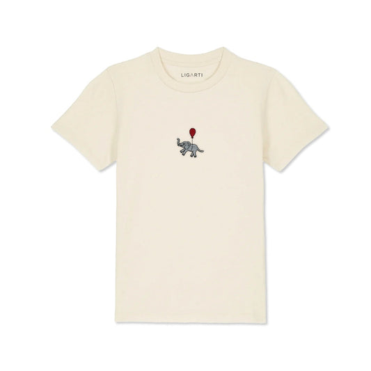 Best Organic Super Soft Childs Unisex T-shirt -Embroidered - Tuffi the Elephant