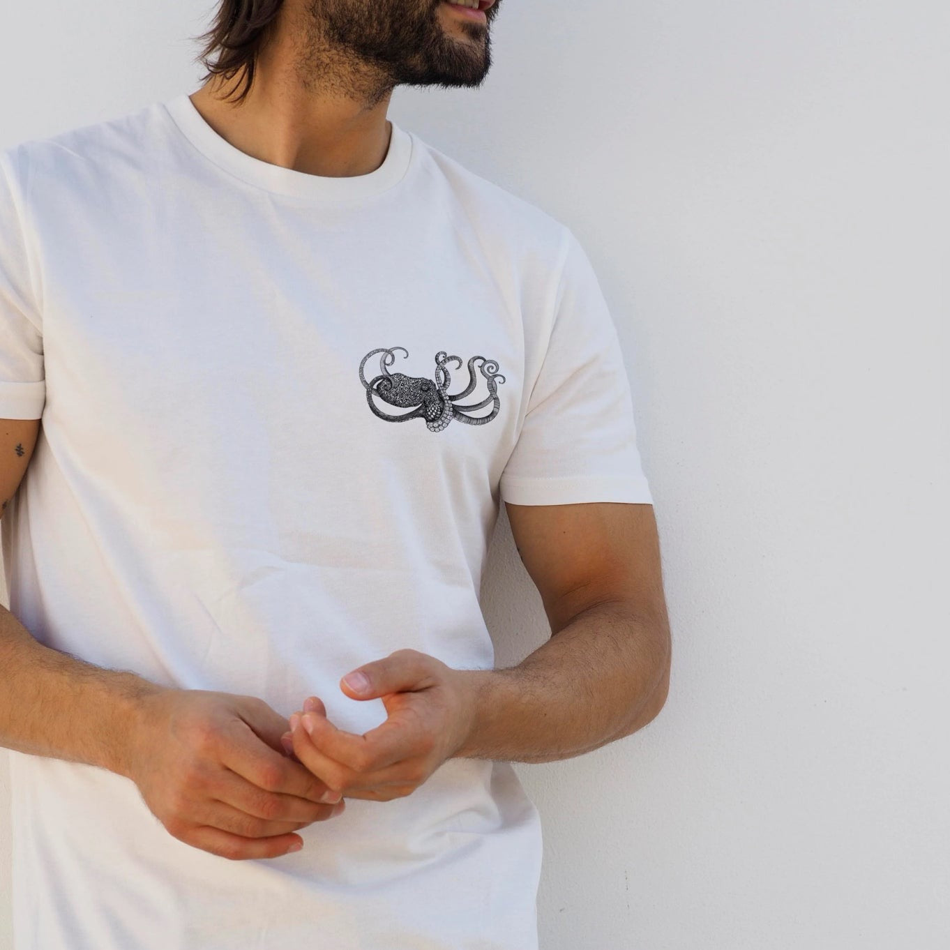 Unisex-T-Shirt aus Bio-Baumwolle – Oktopus