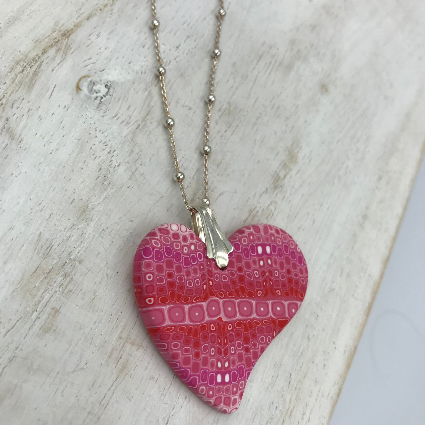 Colgante de corazón “Eye Candy” - Collar de plata de ley 925 de Stephanie Fraselle - Diseño de joyería artesanal