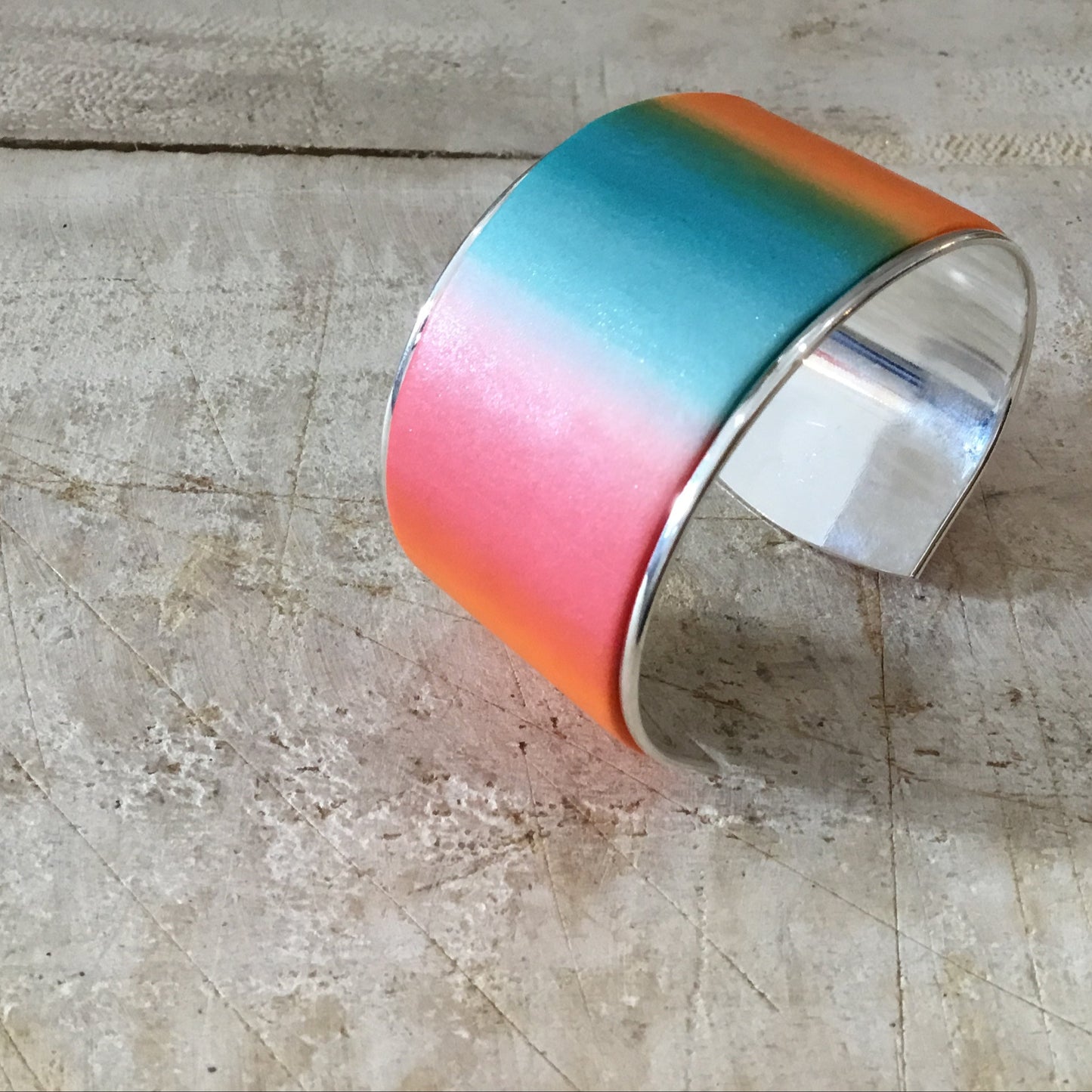 “Tropical Fizz” Bracelet cuff by Stephanie Fraselle - Artisan Jewellery Design