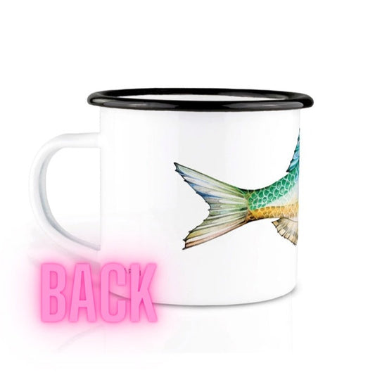 Enamel cup - Fish (Azur) 2