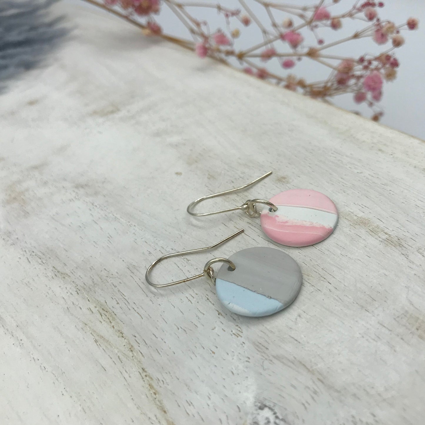 “Pastel Hues” 925 STERLING SILVER - handmade Earring drops - by Stephanie Fraselle - Artisan Jewellery Design