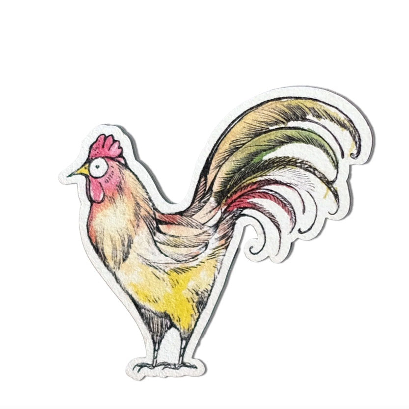 Wooden Magnet-Hen