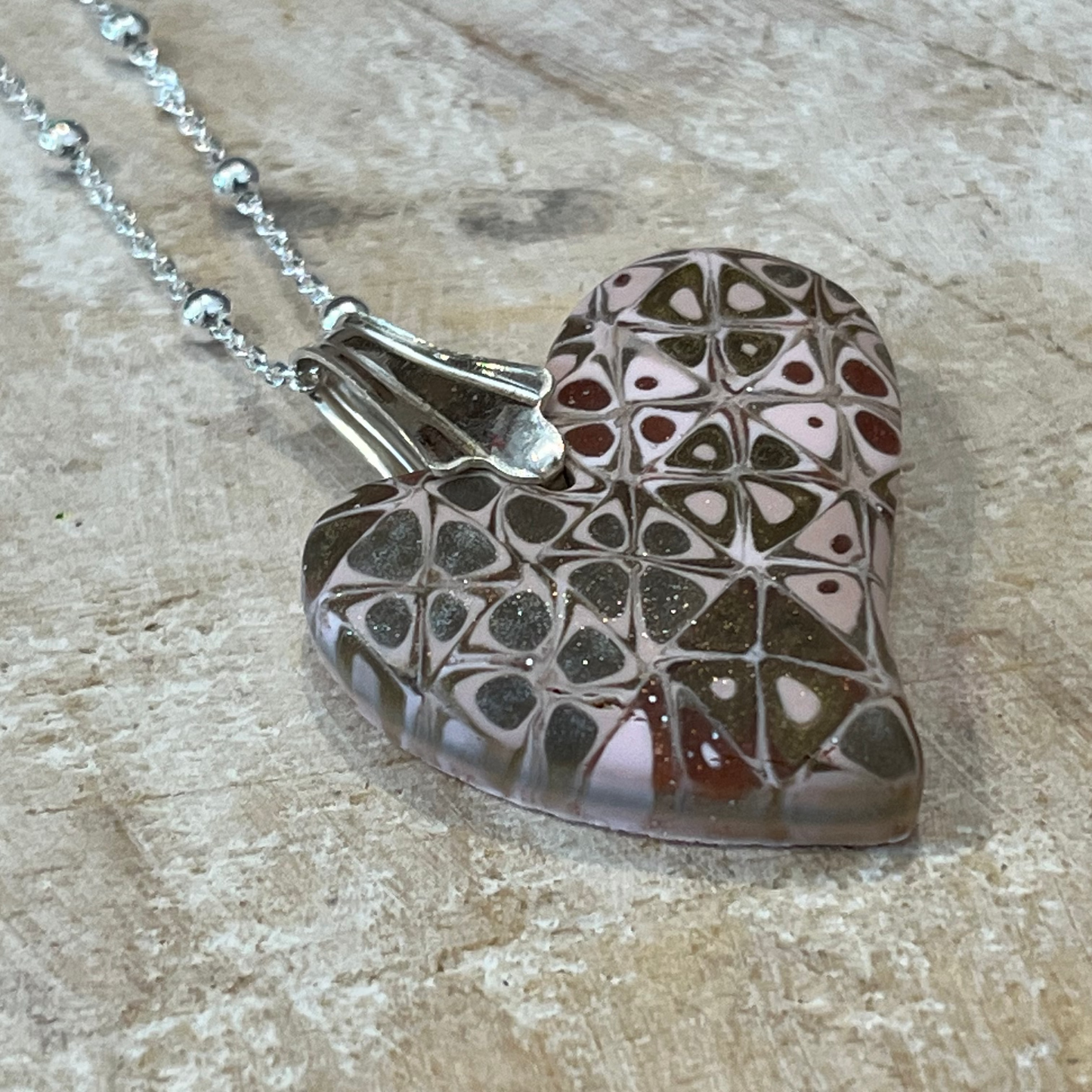 Mini Heart ¨Gilded Rose¨ - Sterling Silver 925 necklace by Stephanie Fraselle - Artisan Jewellery Design