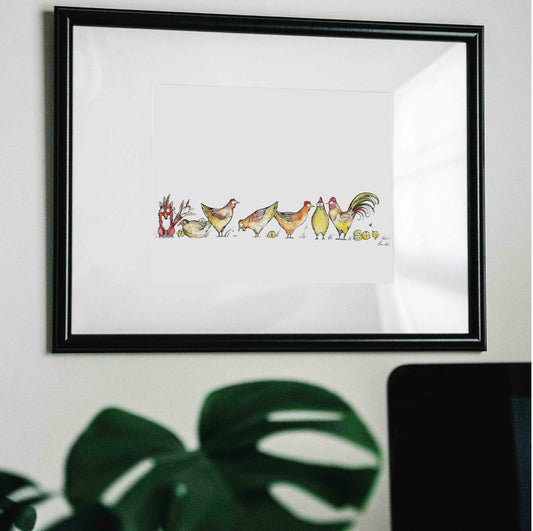 Premium Art Print - Fox disguised as a chicken