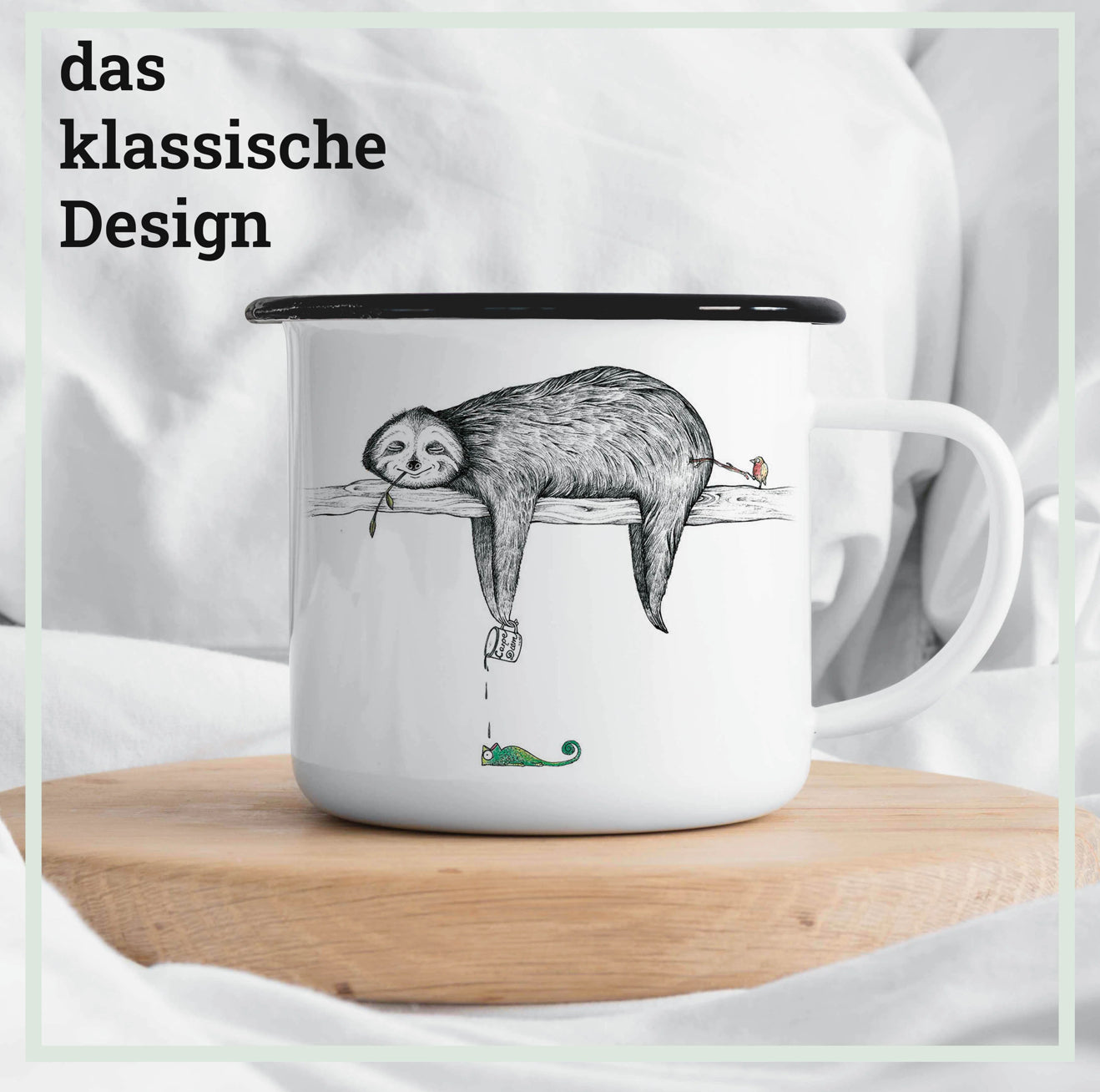 Taza de esmalte - Perezoso