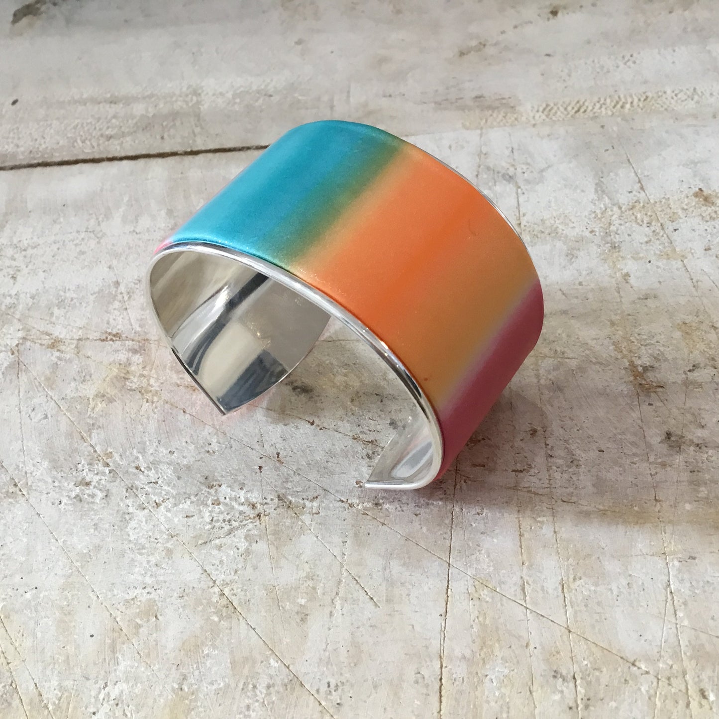 “Tropical Fizz” Bracelet cuff by Stephanie Fraselle - Artisan Jewellery Design