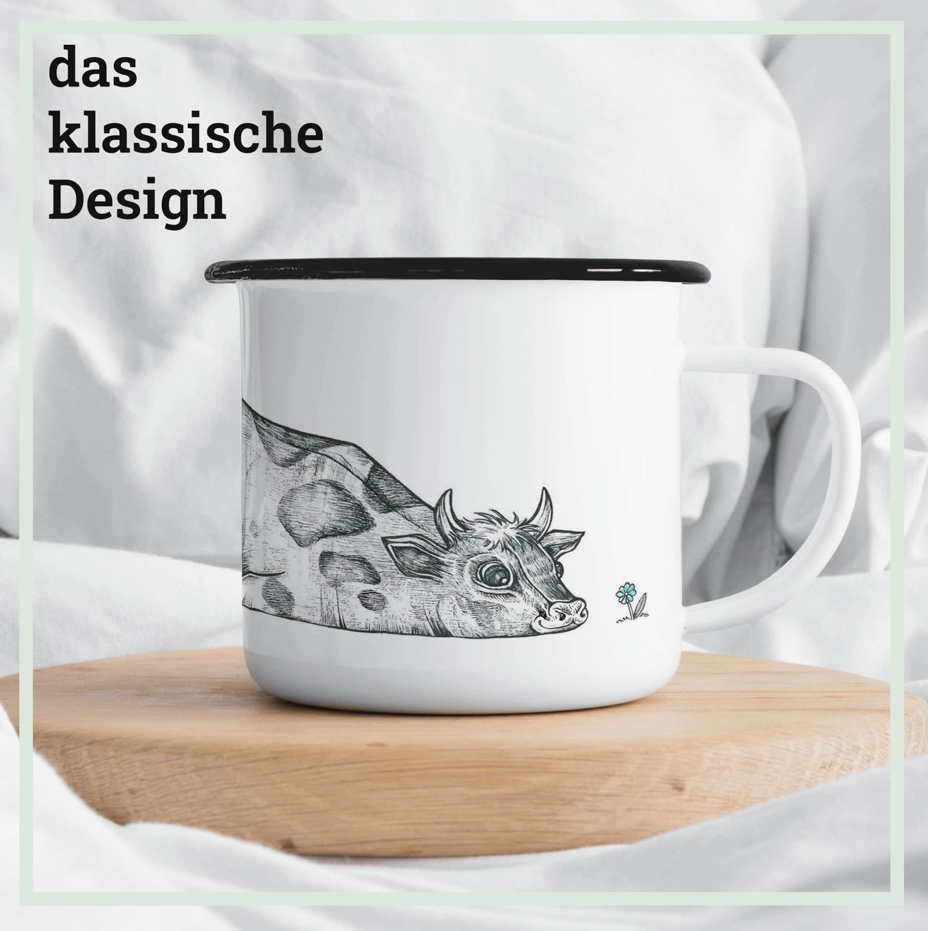 Enamel cup - Rita the cow