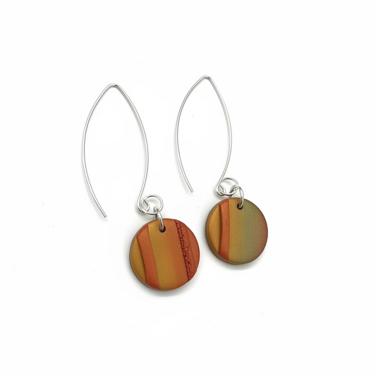 Blends “Golden ” 925 STERLING SILVER - handmade Earring drops - by Stephanie Fraselle - Artisan Jewellery Design