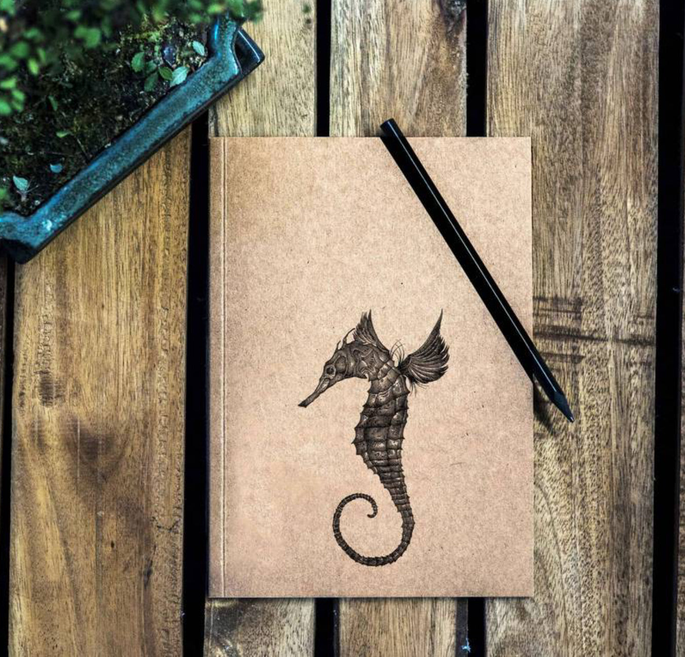 Notebook - Seahorse - RECYCLED PAPER