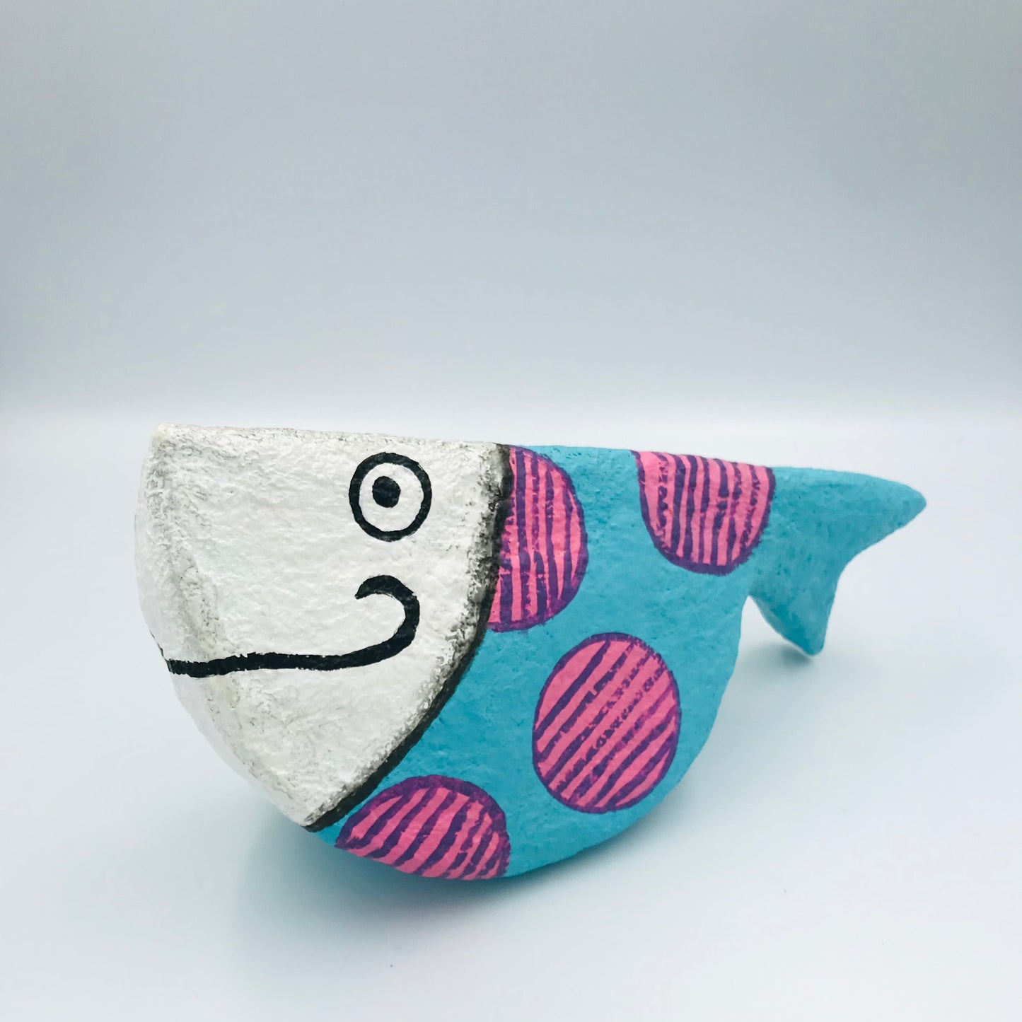 Papier-Mâché Decorative handcrafted wibble wobble Ballerina fish - 100% Recycled paper