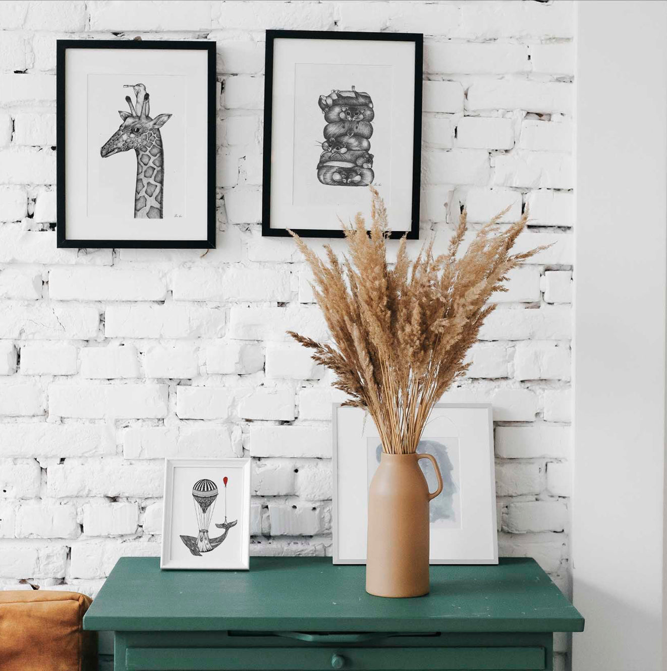 Premium Art Print - Hamster stack