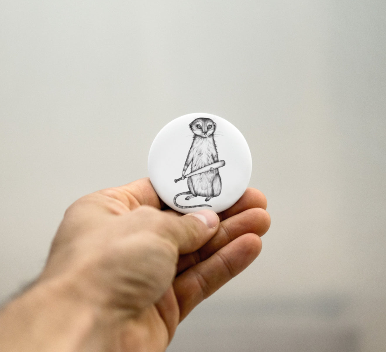 Magnet - Baseball- Meerkat
