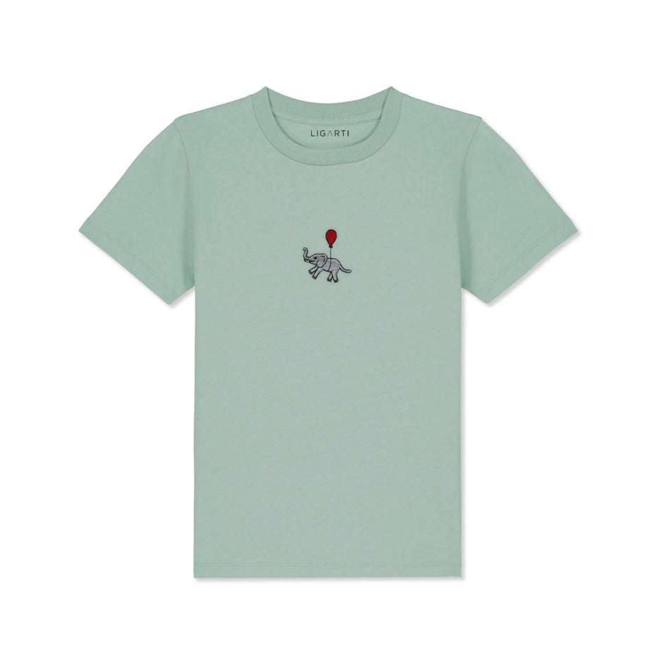 Best Organic Super Soft Childs Unisex T-shirt -Embroidered - Tuffi the Elephant