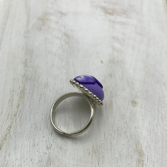 “ Nerea” Sterling Silver 925 Oval adjustable ring by Stephanie Fraselle - Artisan Jewellery Design