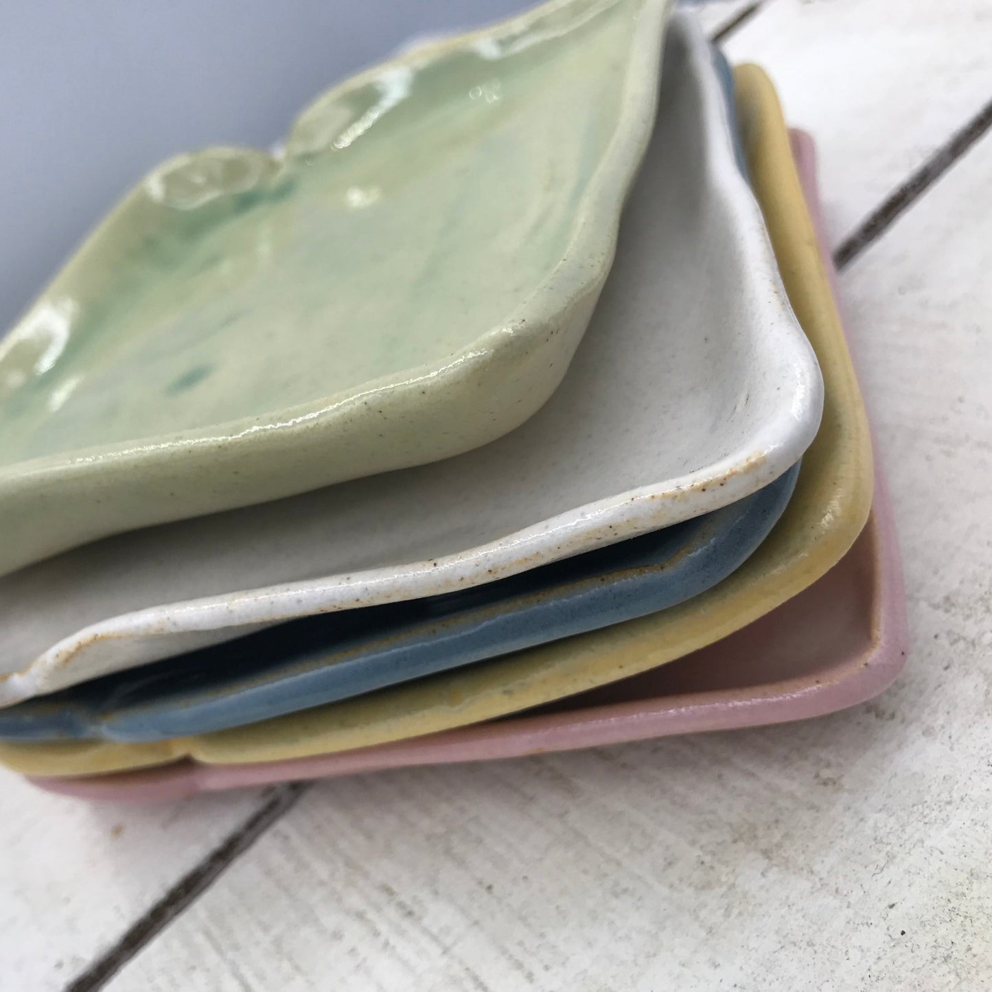 HANDCRAFTED Artisan Pottery Toast plate - YELLOW