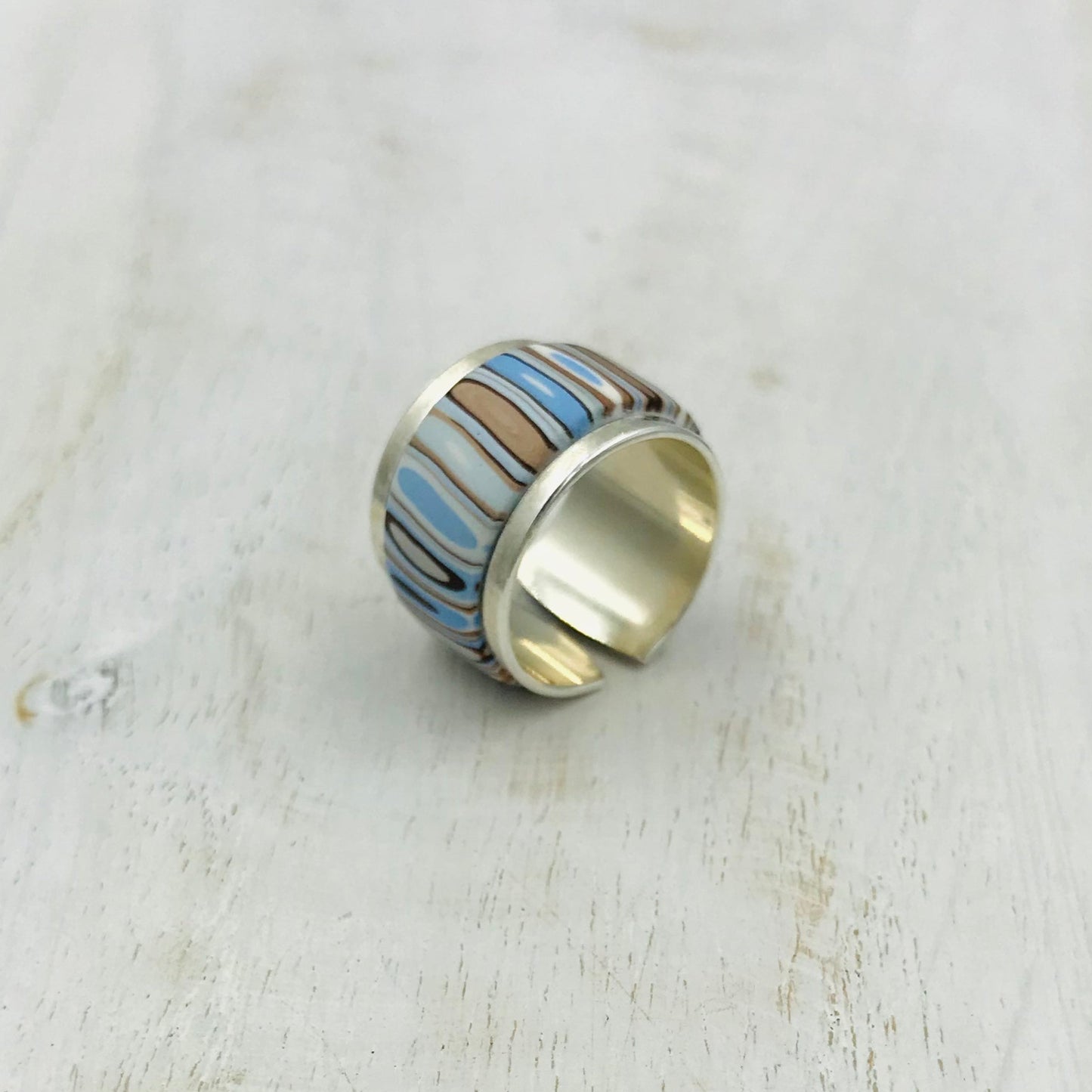 Adjustable “Beaches“ wraparound ring by Stephanie Fraselle - Artisan Jewellery Design