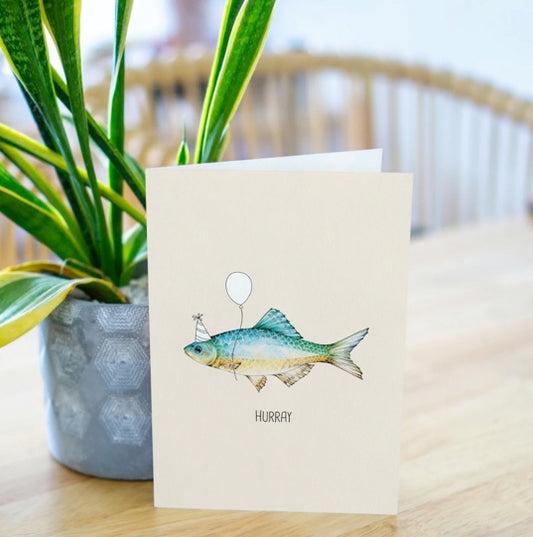 "Hooray"- Blank Greeting card