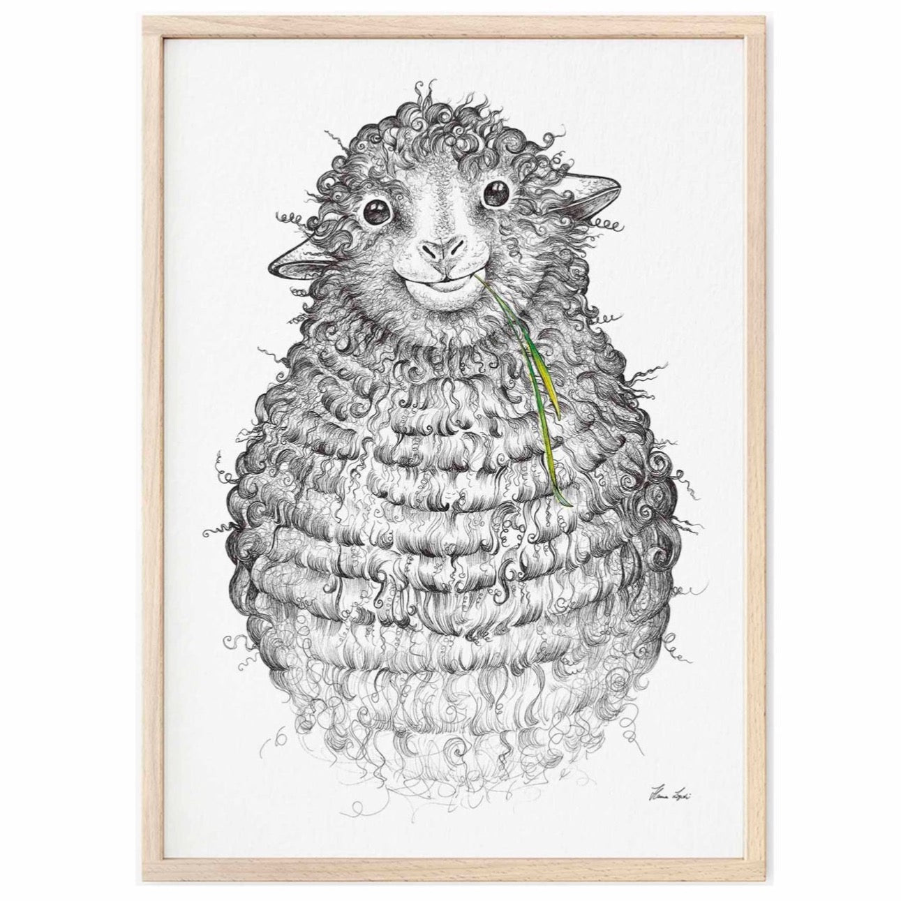 Premium Art Print - Wilfred - sheep