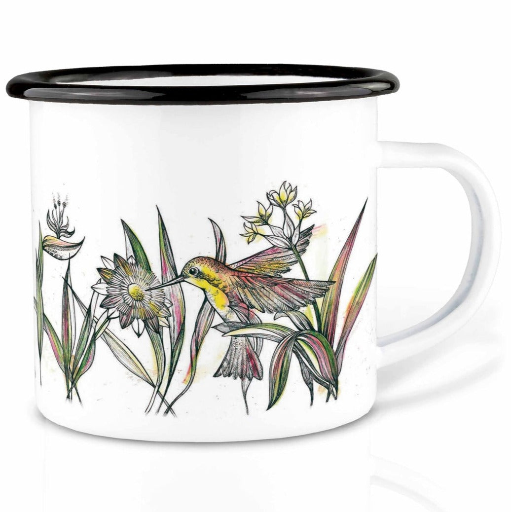 Enamel cup - Hummingbird